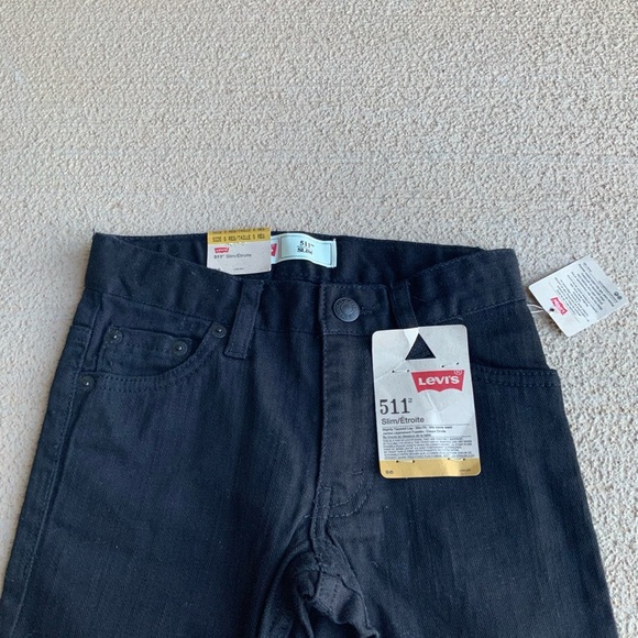 LEVI’S Boys 511 Slim Fit Soft Brushed Black Jeans Pants Size 5 Reg BRAND NEW - Picture 10 of 14